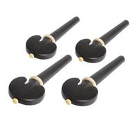 Beaupretty 4pcs Wooden Cello Pegs Solid Ebony Tuning Pegs for Cello Accessories Durable Black Shaft Handle Vintage Design for Enhanced Sound Quality