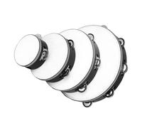Beaupretty 4Pcs Wooden Tambourine Interactive Musical Instruments for Early Education and Performances Durable Handheld Drums for Fun and Engagement