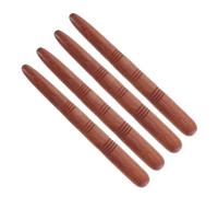 Beaupretty 4pcs Wooden Trigger Point Massager Sticks for Acupuncture and Reflexology Portable Handheld Massage Tools for Full Body Muscle Relief Lightweight Wellness Rods for Foot Hand Neck