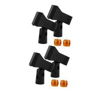 Beaupretty 4sets Microphone Clip Holder Adapters Wireless Mic Clamp Metal Screw Mount u Style Spring Clip for Microphone Stand