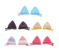 Beaupretty 5 Pairs Ears Hair Clips for Lightweight Snap Barrette with Pastel Colors Cute Animal Ear Hairpins for Halloween Christmas Cosplay and Daily Wear Accessories
