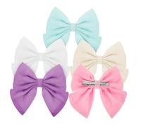 Beaupretty 5 Pcs Bow Clips Cute Bows Hair Barrettes Stylish Accessories for Women and Versatile Use for Daily Life and Parties Safe and Comfortable Design Multiple Colors