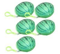 Beaupretty 5 Pcs Simulated Fruit Bag Plush Cartoon Watermelon Shape Coin Wallet Coin Bag Card Bag Children's Wallet for Kids Women and Girls