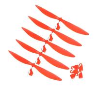Beaupretty 5 Sets Orange Plastic Model Aircraft Propellers DIY Helicopter Parts for Students Science Projects Workshop Replacement for Airplane Repair and Flying