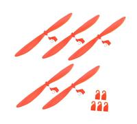 Beaupretty 5 Sets Plastic Model Aircraft Propellers Orange Upgrade Kit for Rc Helicopter Replacement Parts Balanced DIY Airplane Accessories for Student Science Projects