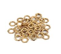 Beaupretty 50 Pcs Gold Zinc Alloy Thin Nut for Guitar Bass Socket Jack Compatible with Electric Guitar and Bass Instruments Replacement Accessories