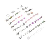 Beaupretty 50Pcs Adjustable S Shaped Hair for Women and Metal Braids Jewelry with Crystal Stone Charms Scratch Resistant Braid Accessories for Stylish Hair Decoration