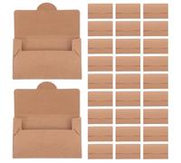 Beaupretty 50pcs Card Holder Sleeve Card Cover Envelope Bag Kraft Envelopes Protection