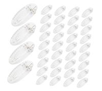 Beaupretty 50pcs Clear Plastic Hairpin Crafting Kit Transparent Snap Hair Clips for Women Strong Grip DIY Blank Barrettes for Handmade Hair Bows and Various Occasions