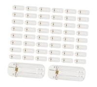 Beaupretty 50pcs Clear Single Prong Hairpin Hardware DIY Hairpin Base Clear Unfinished Hair Clips Hair Clip Base Hairdresser Supply Plastic Accessory Transparent