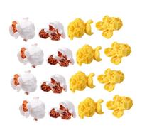 Beaupretty 50Pcs DIY Mini Simulation Popcorn Charms Lightweight Artificial Popcorn Models for Craft Decoration Party Favors and Phone Shell Adornments Mixed Two Color
