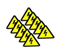 Beaupretty 50pcs Electrical Warning Sign Stickers High Voltage Danger Labels Self-adhesive Yellow Triangle Safety Stickers for Electrical Panels Residential Commercial Industrial Use