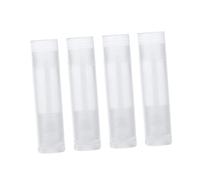 Beaupretty 50pcs Empty Lip Balm Tubes with Caps Refillable Lipstick Containers Push Wheel Mechanism for DIY Lip Gloss Balm Cosmetic Storage