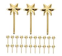 Beaupretty 50Pcs Gold Hexagram Wands for Crafts Mini Novelty Prop Sticks Eye Catching Decorations for DIY Projects Journals and Parties Shine with Precision