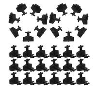 Beaupretty 50pcs L-Shaped Shelf Connectors Brackets for Wire Shelving, Small 1.6x1.6 Inch Corner L Support for Home, Garage Shop Organization, Wire Rack Post Braces