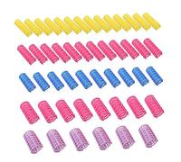 Beaupretty 50PCS Lightweight Self Grip Hair Rollers with Teeth Portable Plastic Curlers for Styling Waves Air Bangs and Volume Long Hair Random Color
