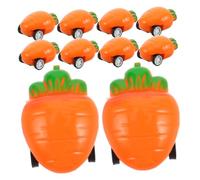 Beaupretty 50pcs Mini Easter Carrot Pull Back Cars Tiny Friction Powered Vehicles for Fun Party Favors Adorable Egg Themed for Boys and Compact and Portable Design