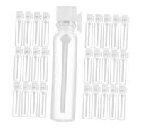Beaupretty 50pcs Mini Glass Perfume Bottles Travel Containers for Liquids for Toiletries Essential Oils and Makeup Compact Portable Design for Go Use