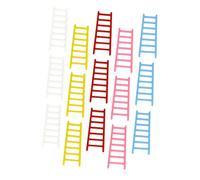 Beaupretty 50pcs Mini House Plastic Ladder Adornments 10pcs/Pack DIY Photography Prop Miniature Scene Layout Accessory for Dollhouse and Micro Landscape