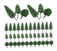 Beaupretty 50pcs Miniature Model Trees with Base for Architectural Models and Train Layouts Realistic Simulation Plants for DIY Crafts Sand Table and Micro Scenery Decoration