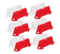 Beaupretty 50pcs Miniature Traffic Barricade for Rc Car Racing Track Anti-scratch Roadblocks with Bright Red and White Colors Interactive Drift Field Fence Accessories for Model Car