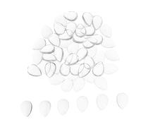 Beaupretty 50pcs Nail Chart Glass Bead Display for Art Practice Waterdrop Shape Beads as Nail Samples for Salon Use