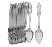 Beaupretty 50pcs Parrot Feeding Spoon Stainless Steel with Curved Spoon Head for Precision Feeding Easy to Clean Hand-feeding Tool Suitable for Birds Exotic Birds