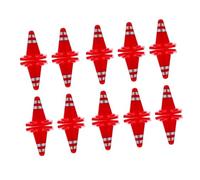 Beaupretty 50pcs Plastic Road Cones DIY Traffic Signs Simulation Roadblock Model Educational for Pretend Play Teaching Traffic Knowledge Bright