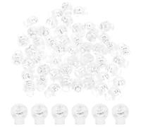 Beaupretty 50pcs Plastic Spring Cord Locks Adjustable Double Hole Drawstring Toggles for Clothing Lanyards and DIY Sewing Accessories
