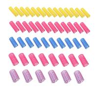 Beaupretty 50PCS Self Grip Hair Rollers Plastic DIY Hairdressing Curlers for Women Creative Air Bangs Styling Tools Easy to Use and Clean Variety for Waves and Retro Random Color