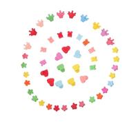 Beaupretty 50Pcs Small Hair Claw Clips for Jaw Grip Clamps Mini Plastic Hair Accessories with Star Flower Heart Crown Designs for Lovely Hairstyles
