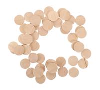 Beaupretty 50pcs Solid Wood Round Wooden Coins with Smooth Surface and Sturdy Quality for DIY Crafts and Home Decorations, Unfinished Wood Tokens for Creative Art Projects