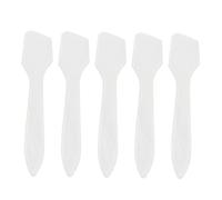 Beaupretty 50pcs Transparent Cosmetic Spatula for DIY Beauty Plastic Makeup Scoop Tools for Facial Cream Mask Application Sampling Products