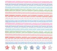 Beaupretty 540 Pcs Double-Sided Origami Paper Star Strips Small Colorful Paper Strips for DIY Crafting Handmade Heart-Shaped for Art and Decoration