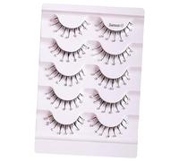 Beaupretty 5pairs Rhinestone-decorated Faux Lashes for Women Natural Look False Eyelashes Lightweight Easy Use Makeup Essentials for Captivating Eyes