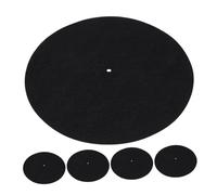 Beaupretty 5pcs Anti-static Felt Turntable Mats for Record Players Thick Vinyl Slipmats with Shock Absorbing Scratch-resistant Pads for Stable Playback and Vinyl Protection at Home