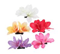 Beaupretty 5pcs Artificial Flower Holiday Hairpin Floral Hair Clip Womens Accessories for Wedding Party Vacation Photography