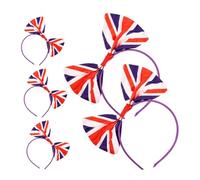 Beaupretty 5pcs British Flag Bowknot Headbands for Festival Celebrations Party Supplies England Union Jack Design