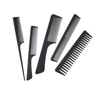 Beaupretty 5Pcs Carbon Fiber Hair Comb Set Detangling Rat Tail and Wide Tooth Combs for Home and Salon Use Lightweight and Heat Resistant Hairdressing Tools for All Hair Types