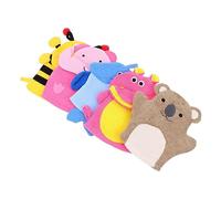 Beaupretty 5pcs Cartoon Animal Bath Gloves Boys and Girls Exfoliating Bath Mitts Soft Sponge for Newborn