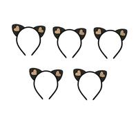 Beaupretty 5pcs Cat Ear Headwear Black Cat Ears and Tail Festival Party Headband for Girls Women