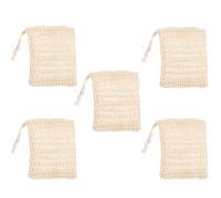 Beaupretty 5pcs Cotton and Linen Bags for Shower Soap Saver Soap for Homemade Exfoliating Bath Net Drawstring Pouch