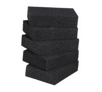 Beaupretty 5pcs Descaling Nano Alumina Corundum Cleaning Sponge Pads Non-Scratch Dish Washing Brush for Home Restaurant Hotel Kitchen Use Black