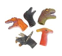 Beaupretty 5Pcs Dinosaur Finger Puppet for Boys and Educational Hand Puppets for Storytelling and Role Playing Comfortable Interactive Plaything for Childrens Early Learning