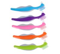 Beaupretty 5Pcs Dual Head Elderly Toothbrush Gentle Denture Cleaning Tools for Comprehensive Oral Care Nursing Homes for Seniors Options