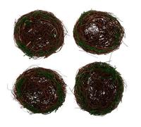 Beaupretty 5pcs Easter Decorative Rattan Bird Nests 10cm Lightweight Artificial Bird Houses for Tabletop and Cabinet Decorations, Creative Birdcage Nesting Accessories for Garden and Home
