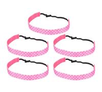 Beaupretty 5pcs Elastic Red Heart Pattern Running Headbands Sweat-resistant Sports Hair Bands for Women Fitness Hair Wraps Non-slip Athletic Accessories