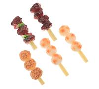 Beaupretty 5pcs Fake Food Simulation Barbecue Skewers Bbq Props for Play Grill Photography and Educational Games Creative for Early Childhood Learning