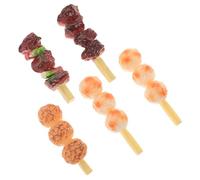 Beaupretty 5pcs Fake Food Simulation Barbecue Strings for Playset Foods for Early Education Birthday Parties Home Decor and Restaurant Display
