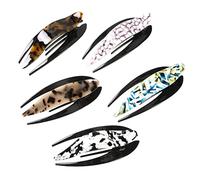 Beaupretty 5pcs Flat Claw Clips for Women Decorative Hair Barrettes for Women French Curved Hair Clips